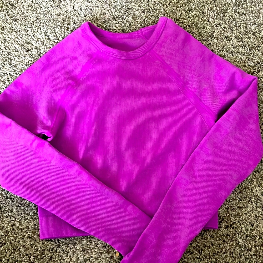 Women’s workout top, neon purple